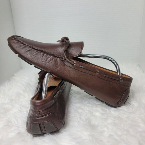 J.Crew Kenton Mens Loafer Size Size 11.5 Brown Leather Driving Moccasins Shoes - Picture 6 of 12